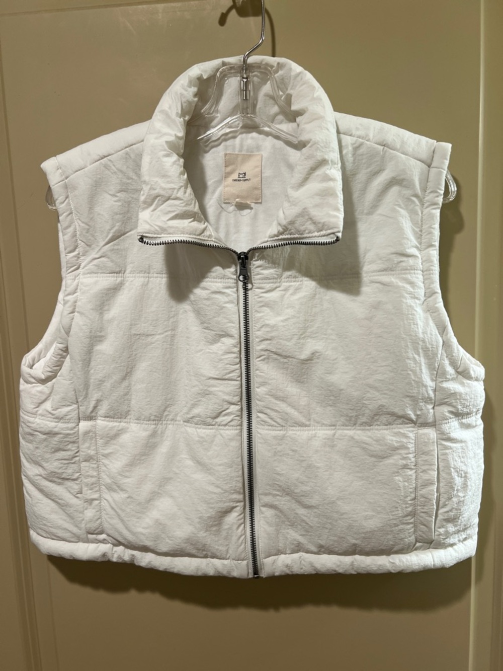 Thread & Supply White Puffer Vest